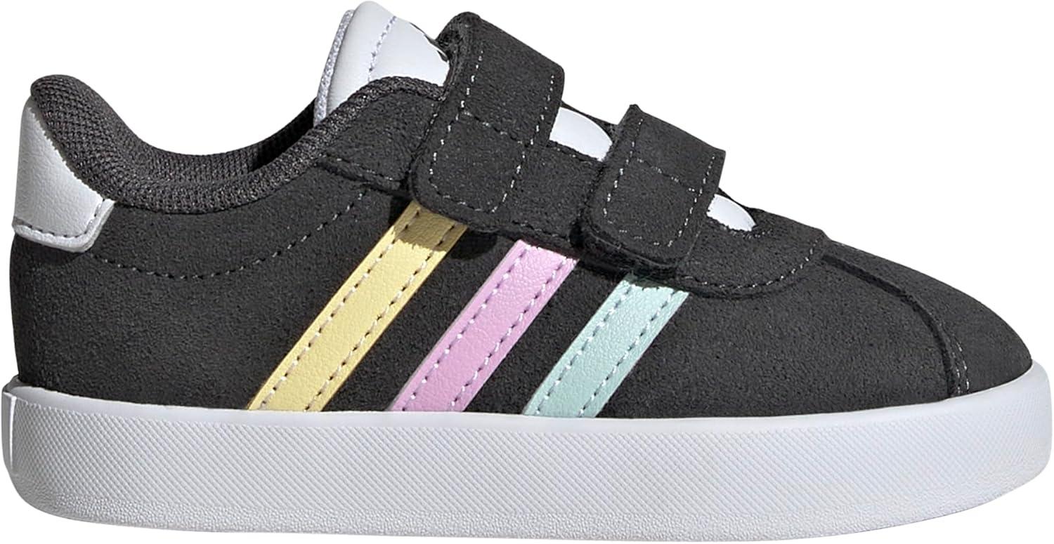imageAdidas BabyBoys Vl Court 30 Hook ampamp Loop SneakerGreyHalo MintBliss Lilac