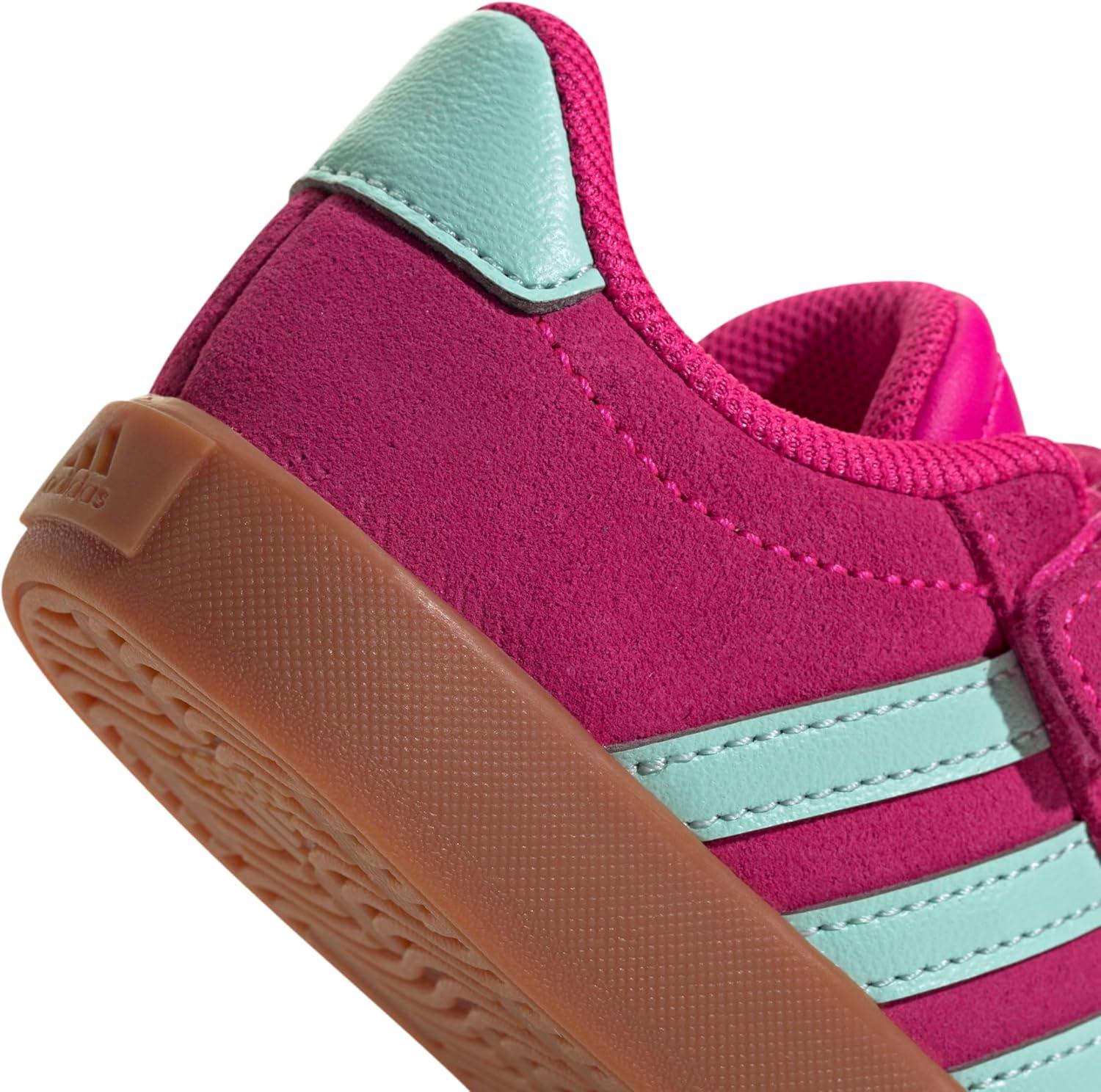 imageAdidas BabyBoys Vl Court 30 Hook ampamp Loop SneakerShock PinkSemi Flash AquaLucid Lemon
