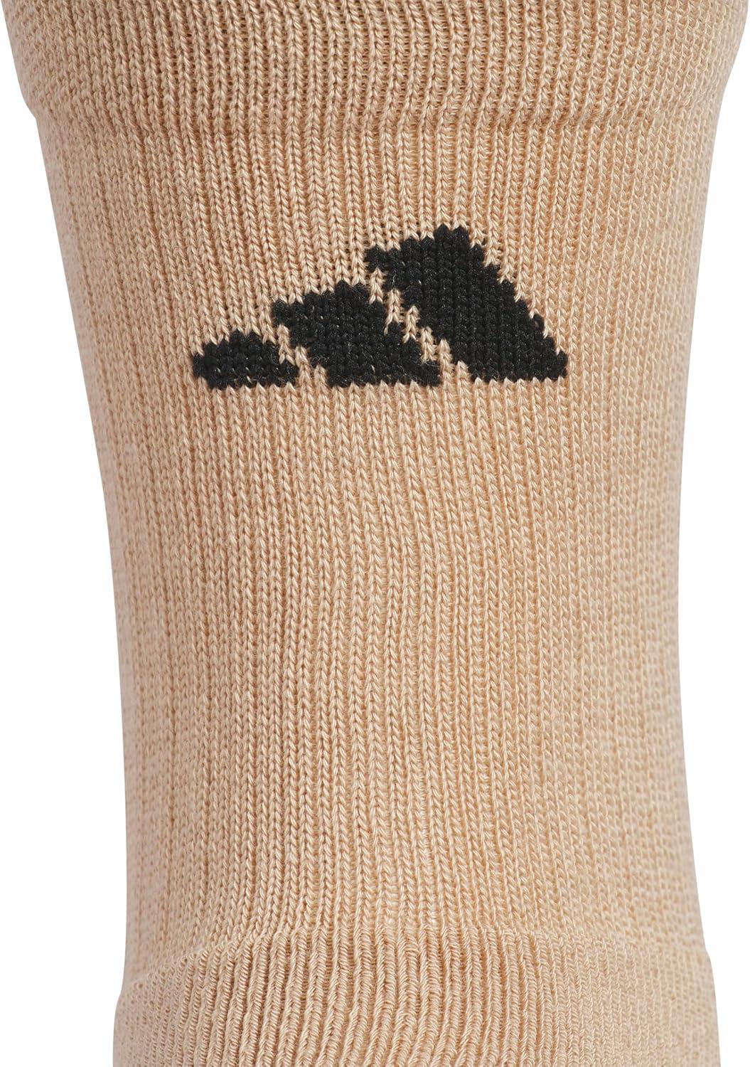 imageAdidas Mens Cushioned Sport High Quarter Socks 3Pair Pack MidCrew Above AnkleWarm Sandstone BeigeWhiteBlack