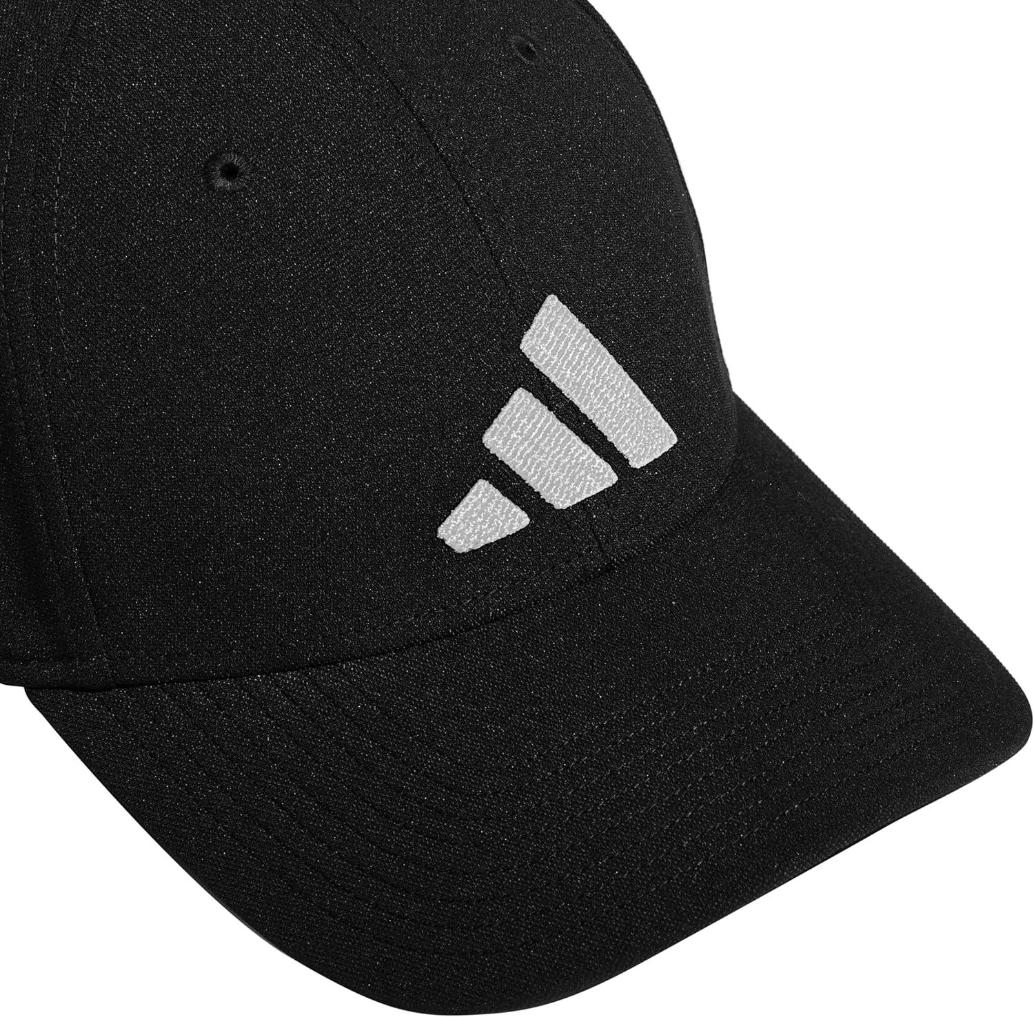imageAdidas Mens Gameday Hat Athletic Baseball Cap Stretch FitBlackWhiteOffseason