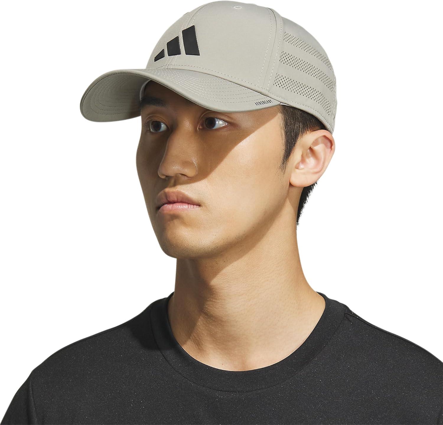 imageAdidas Mens Gameday Hat Athletic Baseball Cap Stretch FitSilver Pebble GreyBlack40