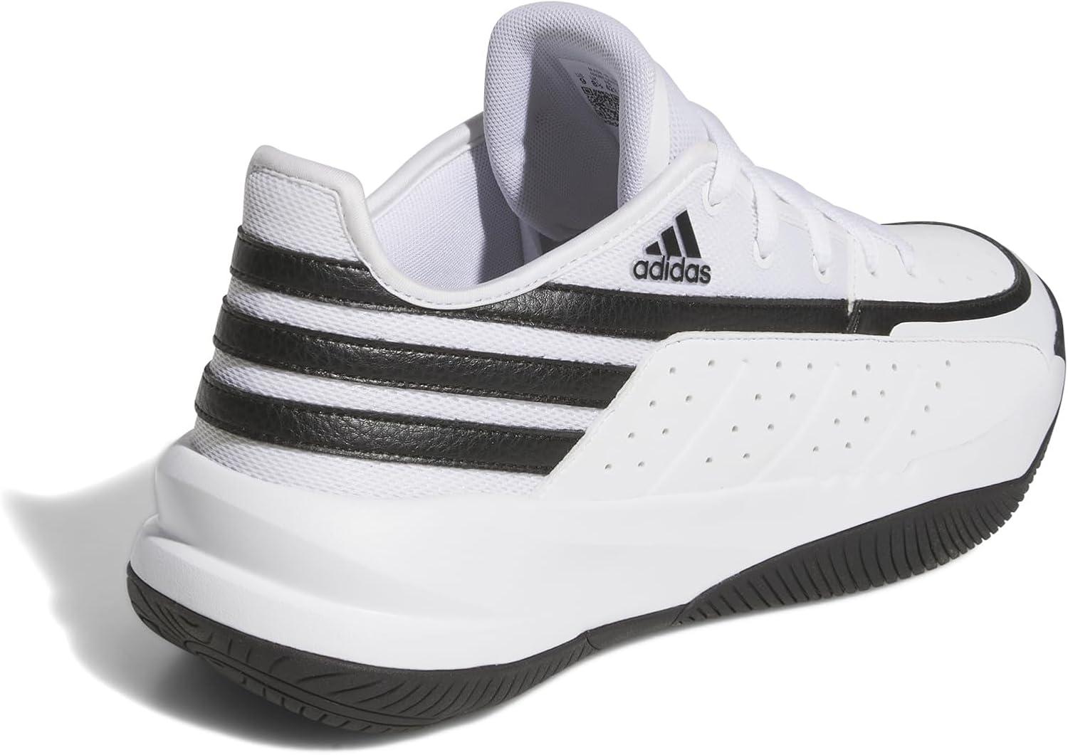 imageAdidas UnisexAdult Front Court SneakerWhiteBlackBlack