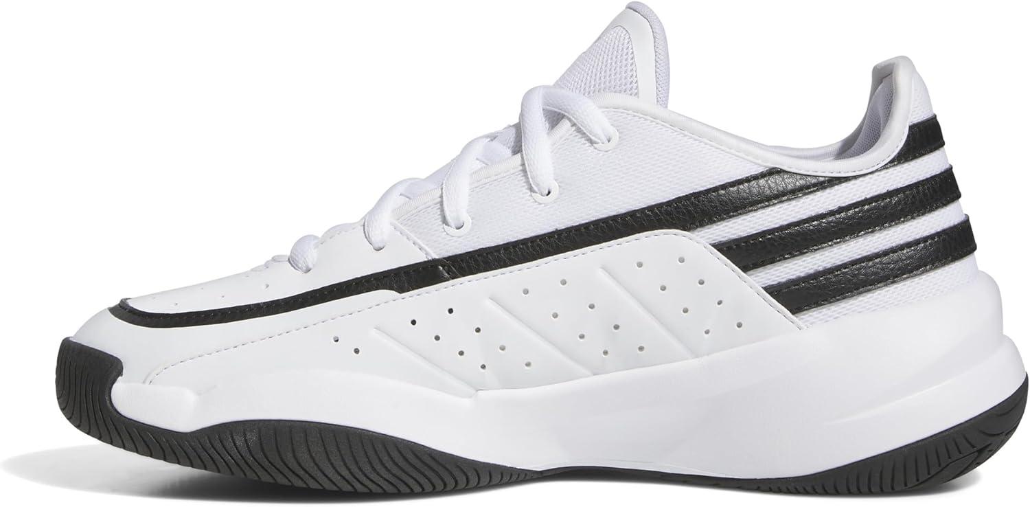 imageAdidas UnisexAdult Front Court SneakerWhiteBlackBlack