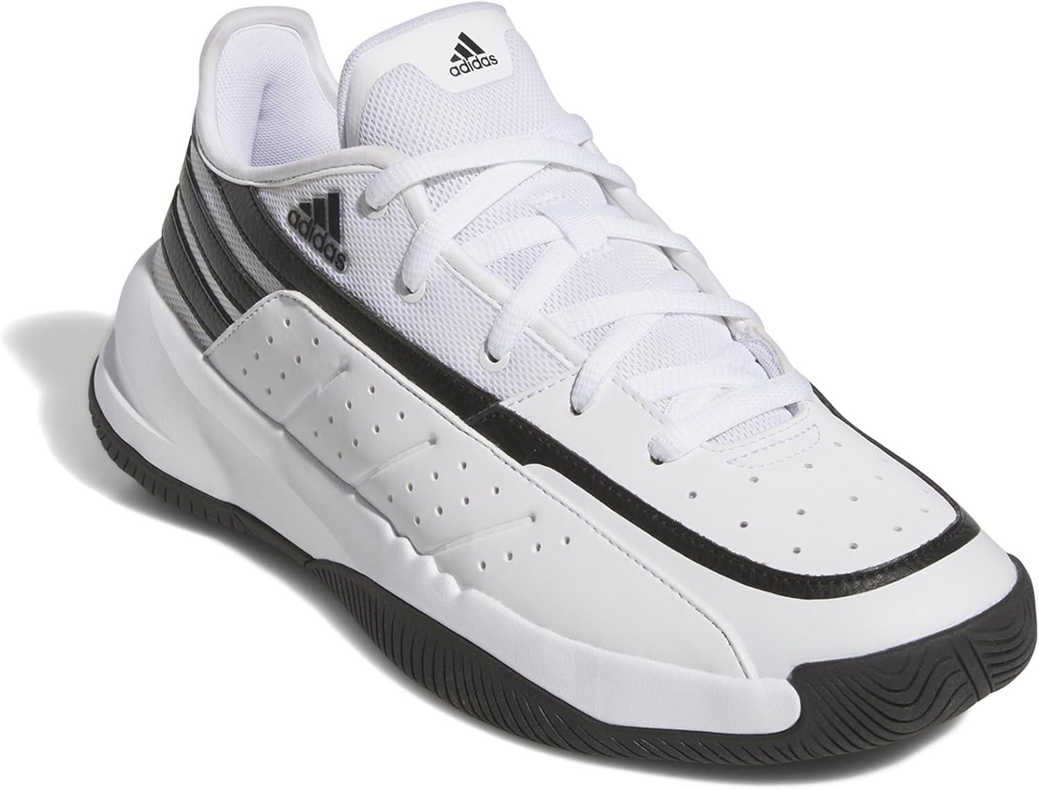 imageAdidas UnisexAdult Front Court SneakerWhiteBlackBlack