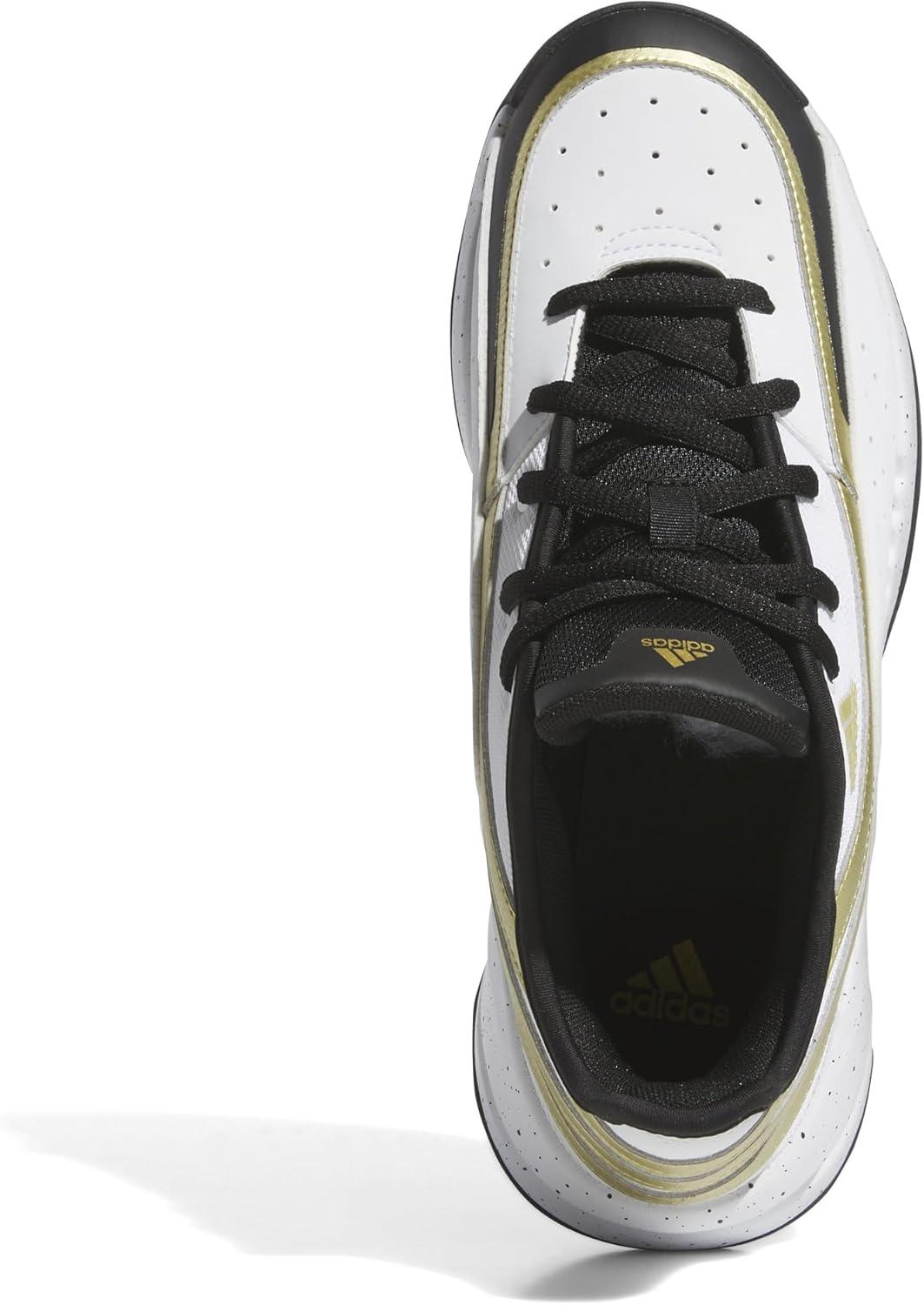 imageAdidas UnisexAdult Front Court SneakerWhiteBlackGold Metallic