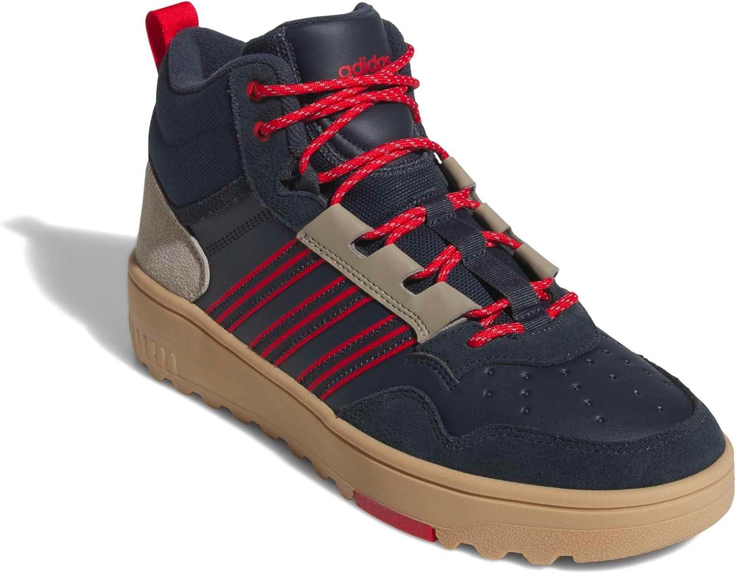 imageAdidas UnisexAdult Hoops 40 Mid Top SneakerAurora InkBetter ScarletGum