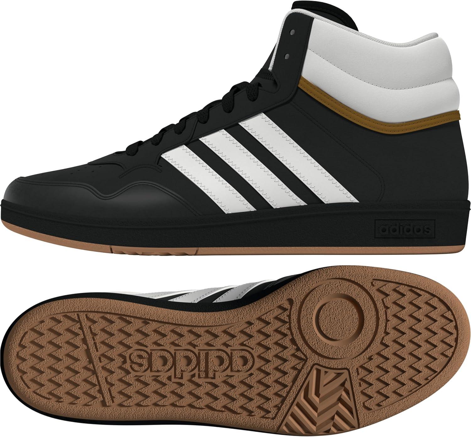 imageAdidas UnisexAdult Hoops 40 Mid Top SneakerBlackWhiteBronze Strata