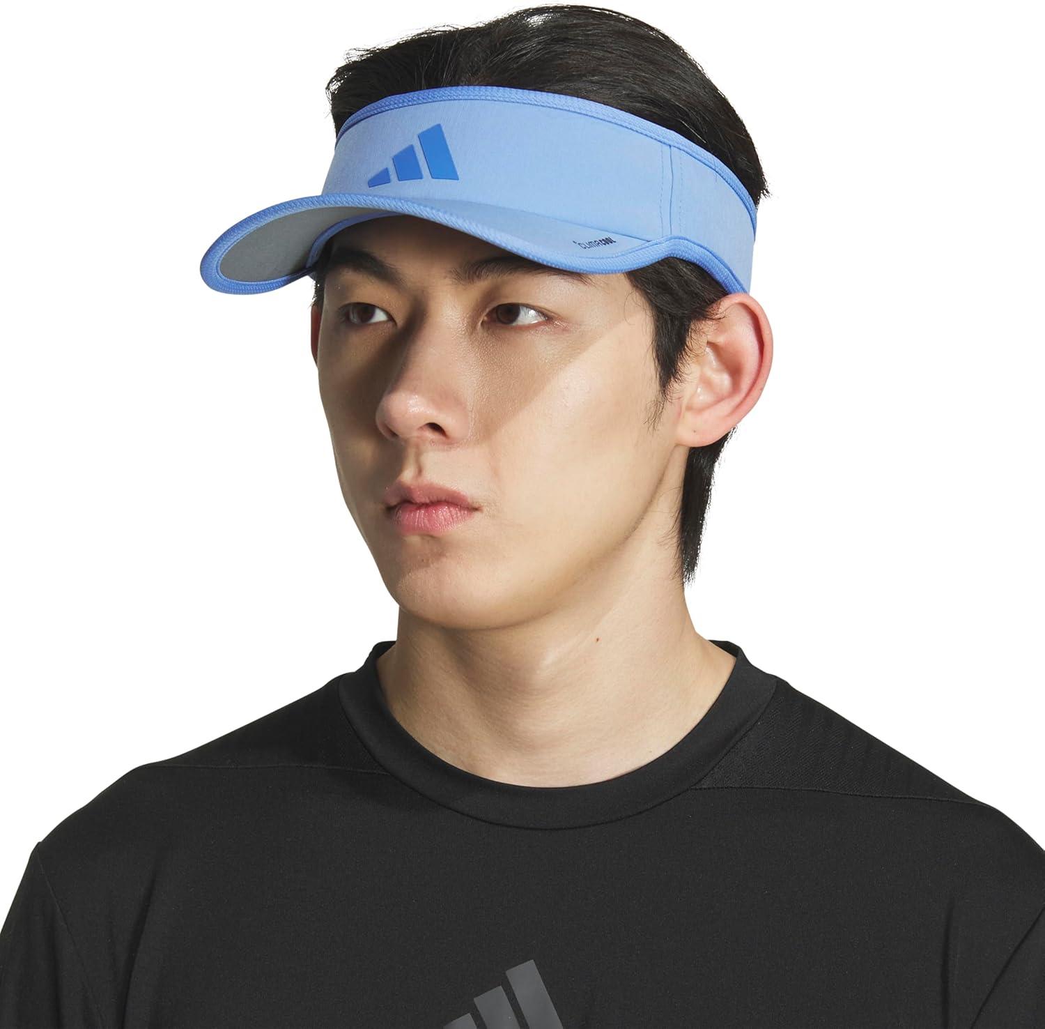 imageAdidas UnisexAdult Superlite Visor Lightweight Athletic Sport Hat for WorkoutsBlue FusionHires Blue