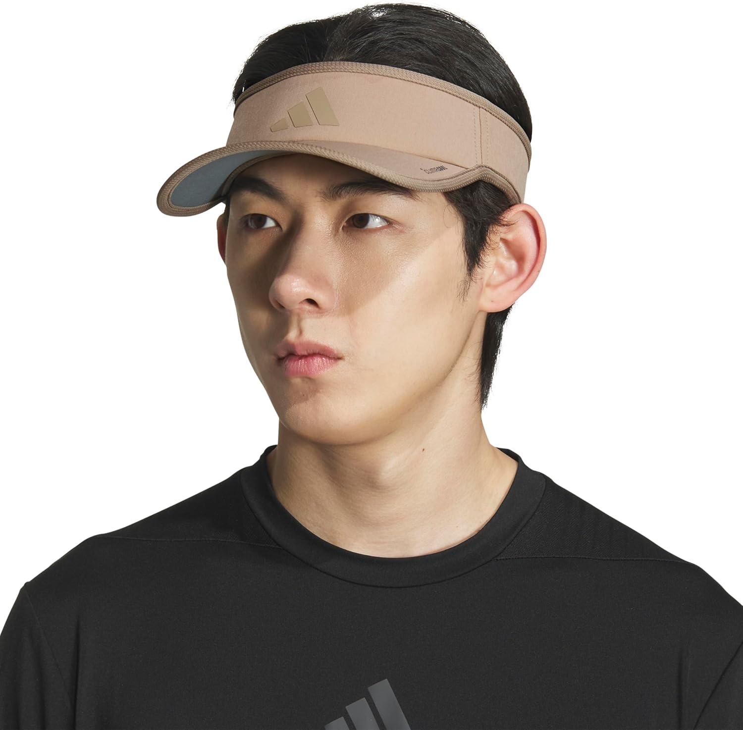 imageAdidas UnisexAdult Superlite Visor Lightweight Athletic Sport Hat for WorkoutsChalky Brown