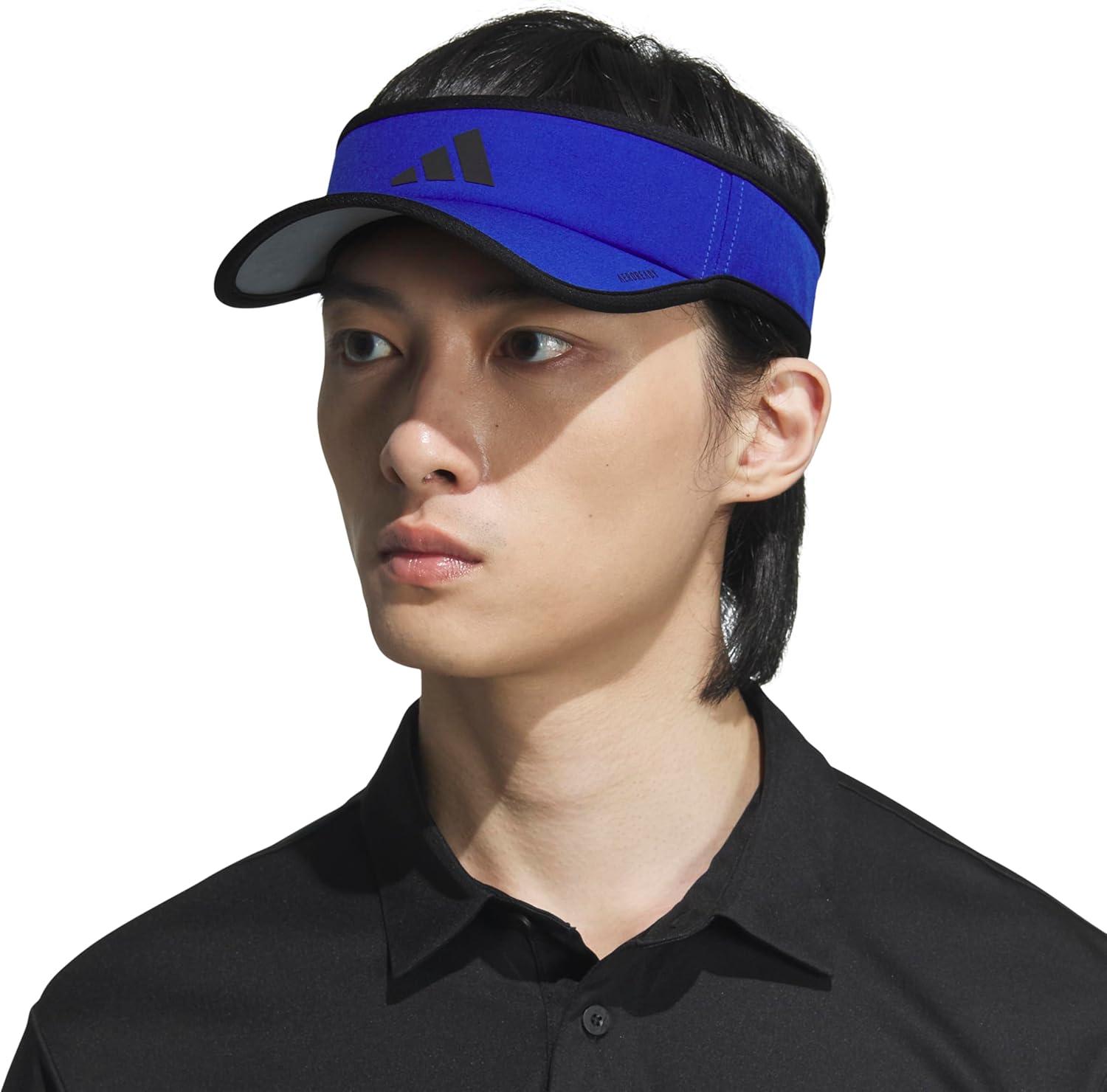 imageAdidas UnisexAdult Superlite Visor Lightweight Athletic Sport Hat for WorkoutsSemi Lucid BlueBlack