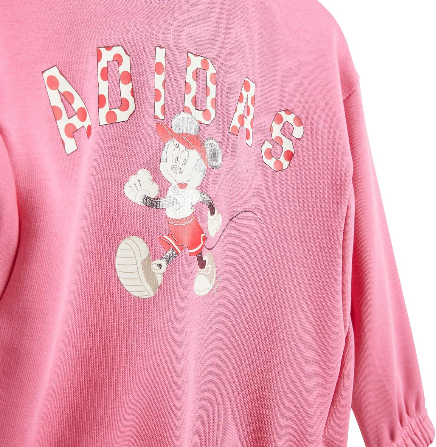 imageadidas Baby Girls Disney Minnie Mouse Jogger SetPink FusionMulticolorPure Ruby