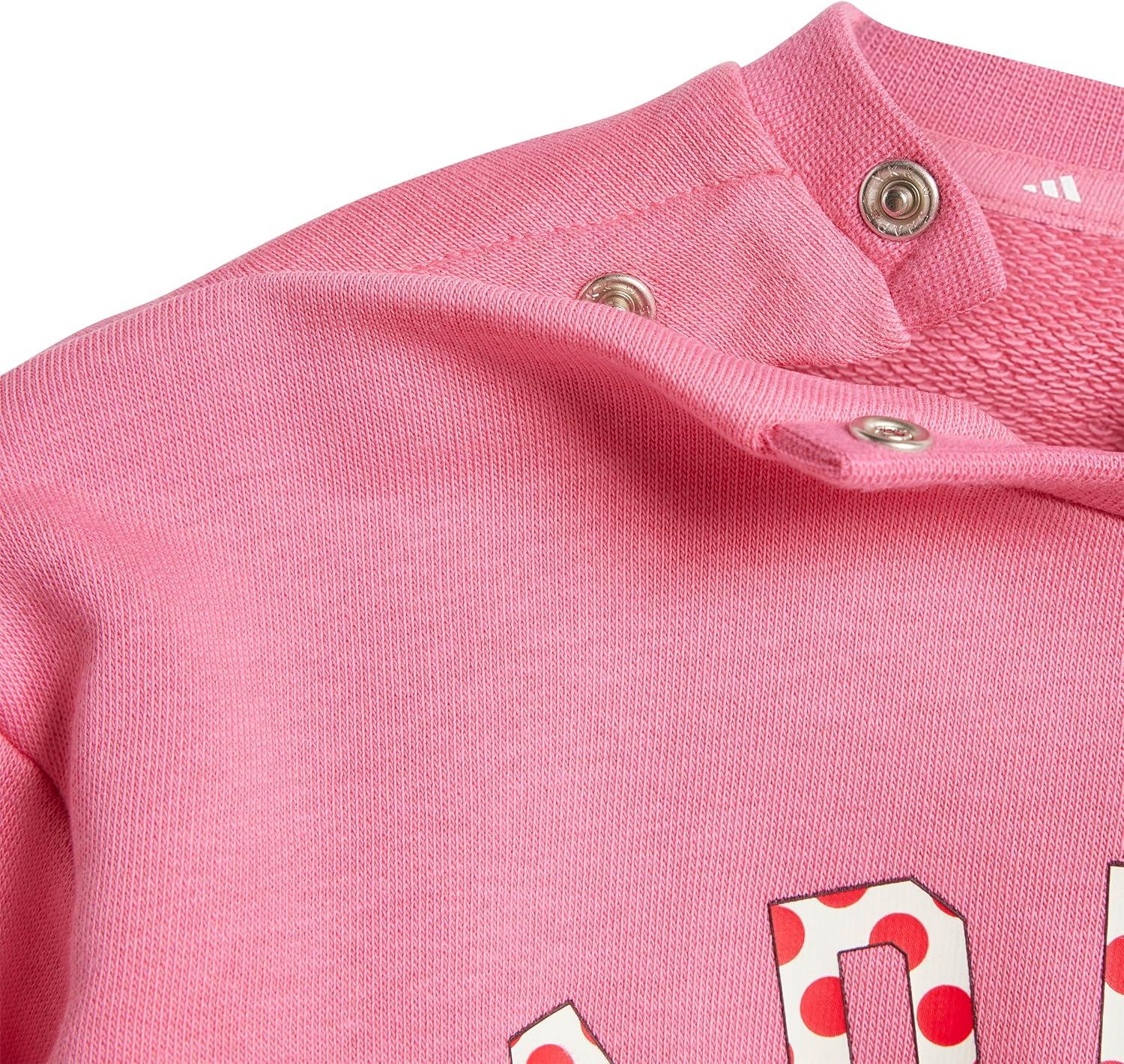 imageadidas Baby Girls Disney Minnie Mouse Jogger SetPink FusionMulticolorPure Ruby