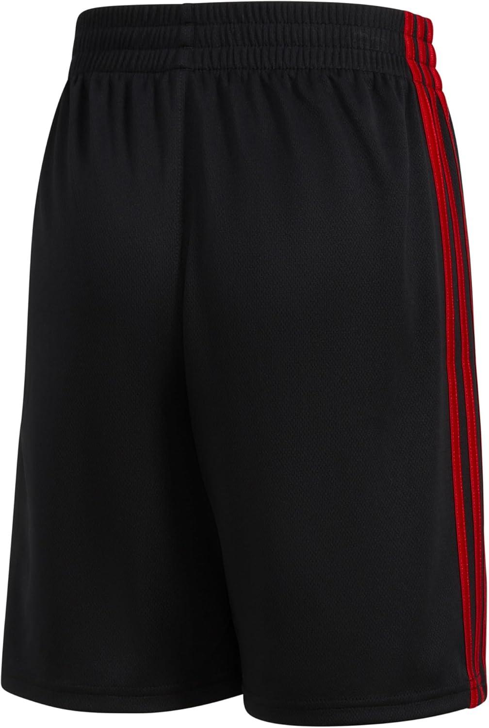 imageadidas Boys Classic 3Stripes ShortsBlackRed
