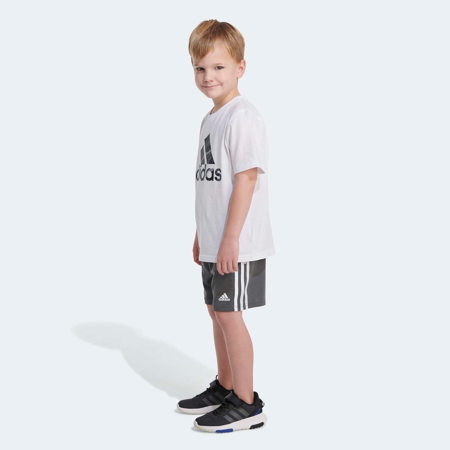 imageadidas Boys Classic 3Stripes ShortsDark Grey