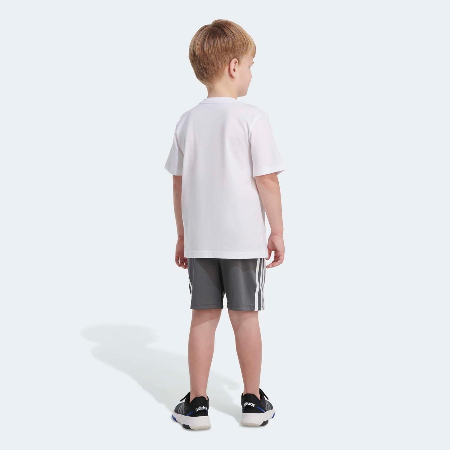 imageadidas Boys Classic 3Stripes ShortsDark Grey