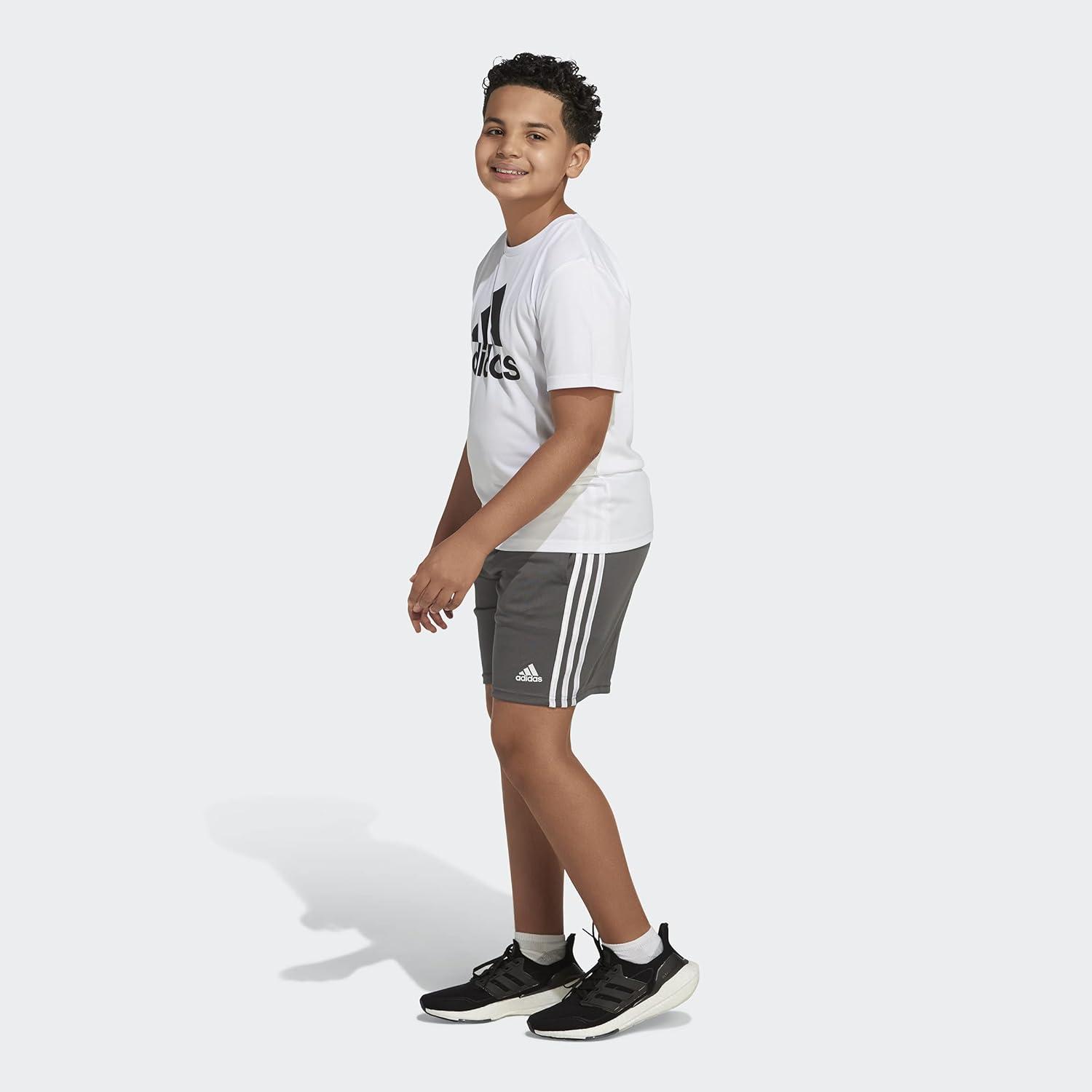 imageadidas Boys Classic 3Stripes ShortsGrey Five Adi