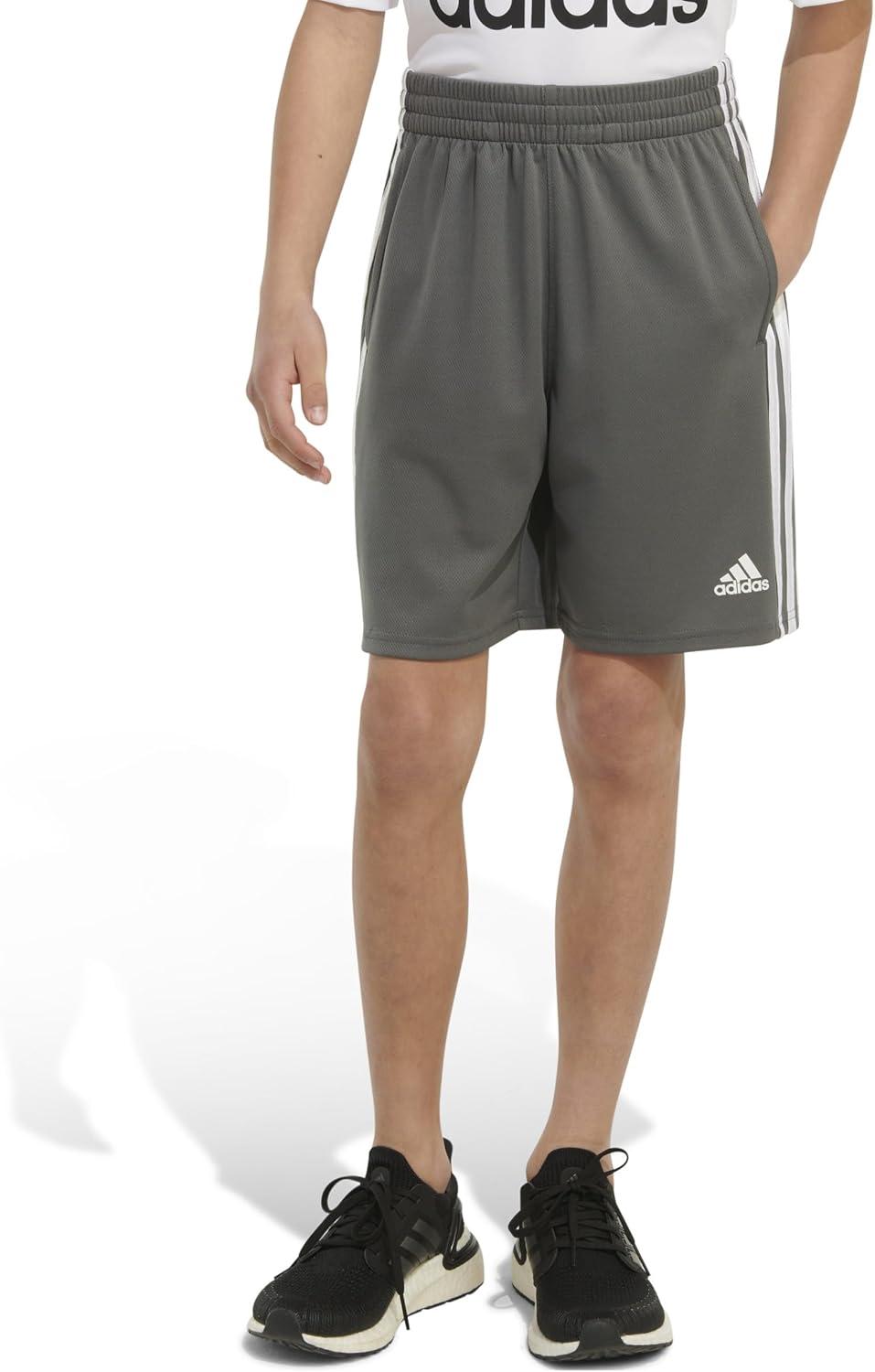 imageadidas Boys Classic 3Stripes ShortsGrey Five Adi