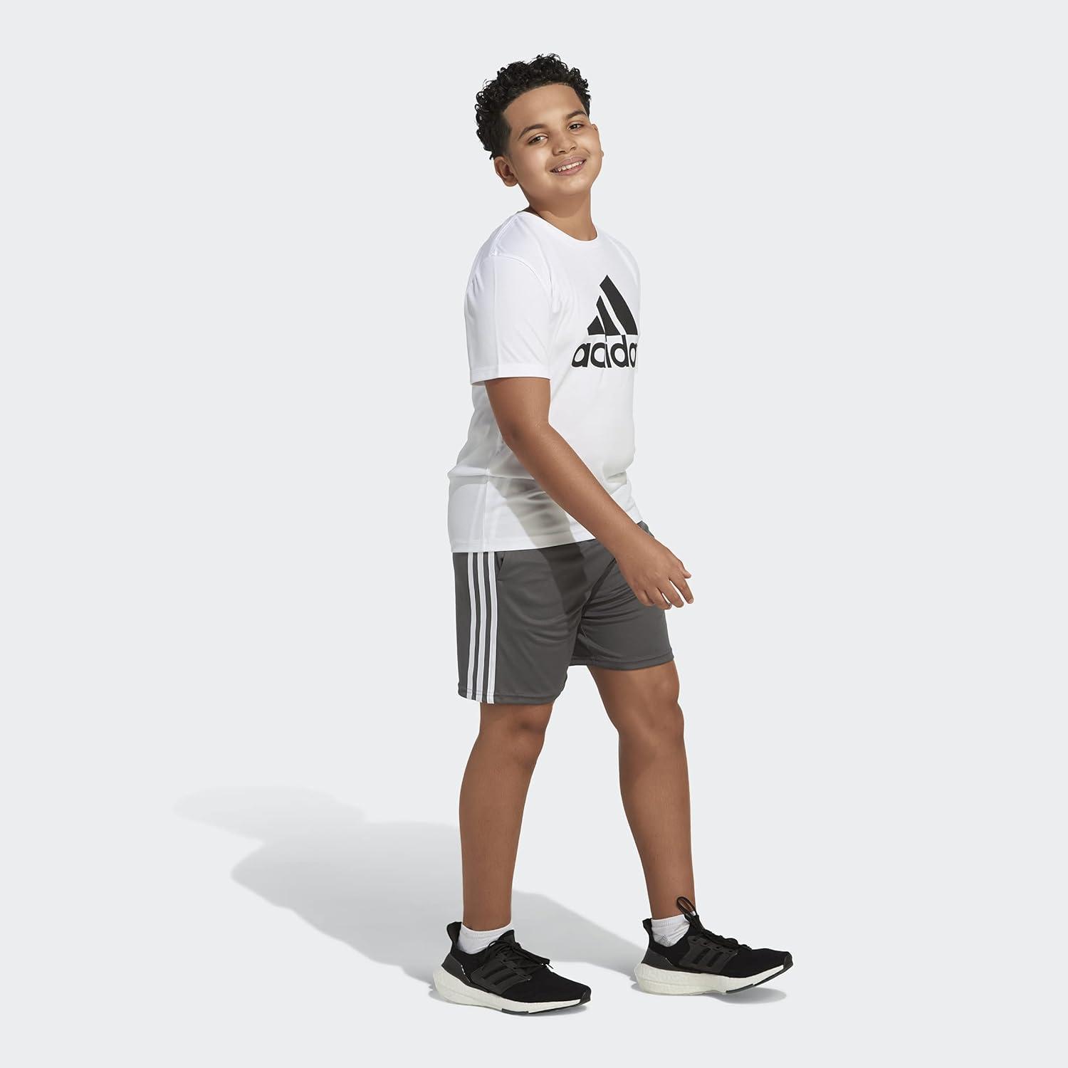 imageadidas Boys Classic 3Stripes ShortsGrey Five Adi