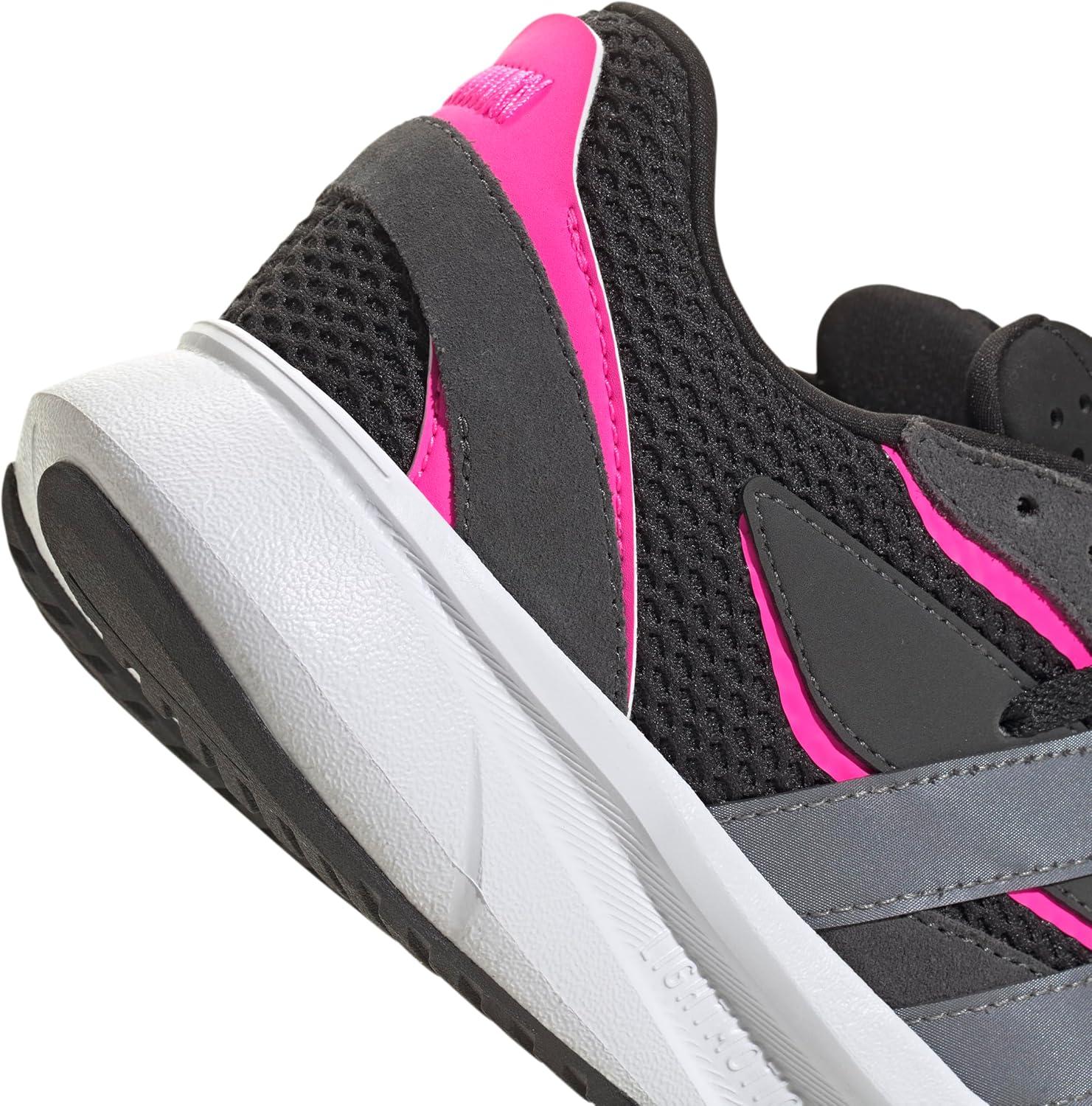 imageadidas Boys Lightblaze Lace Up SneakersBlackIron MetallicLucid Pink