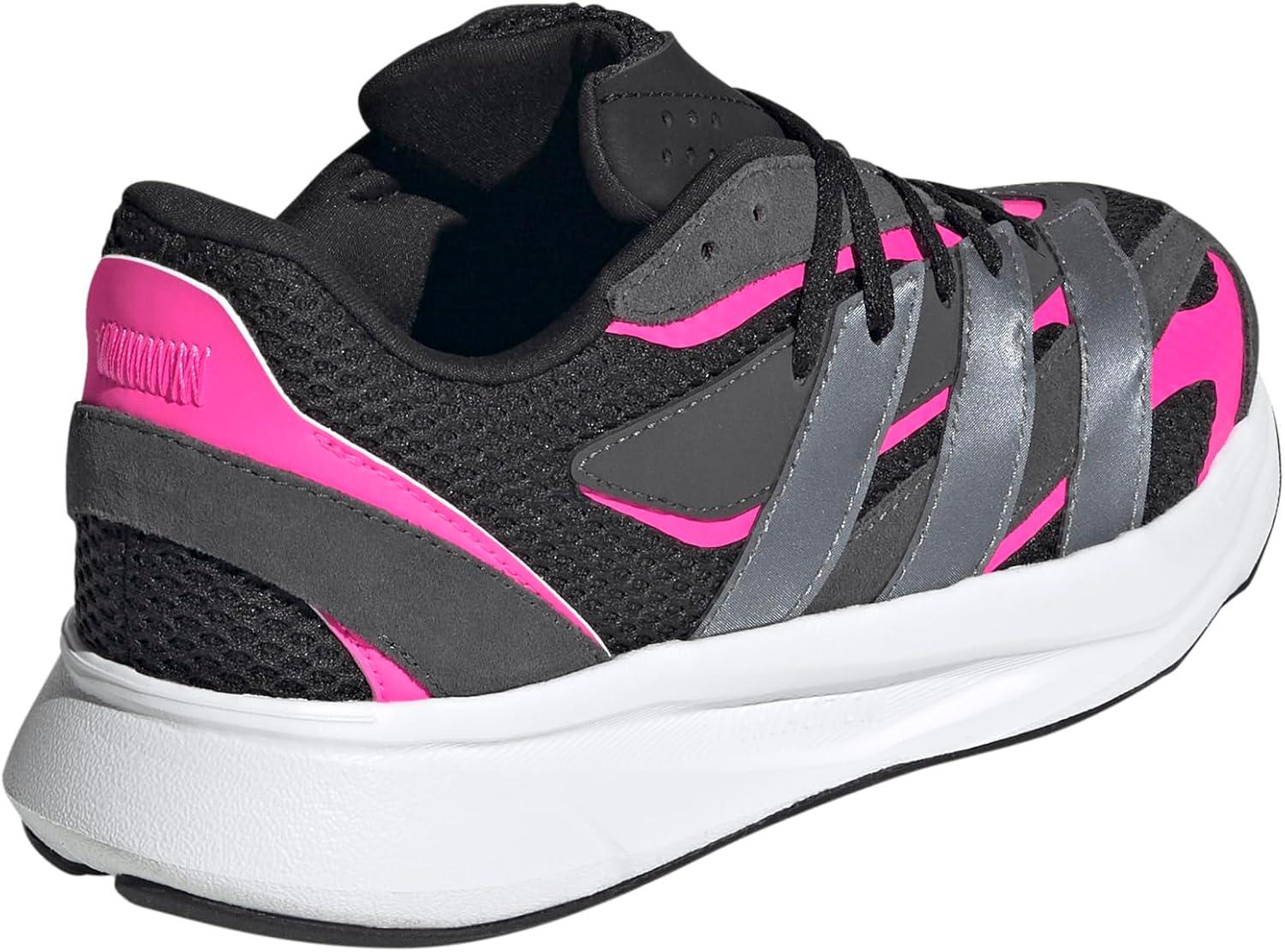 imageadidas Boys Lightblaze Lace Up SneakersBlackIron MetallicLucid Pink