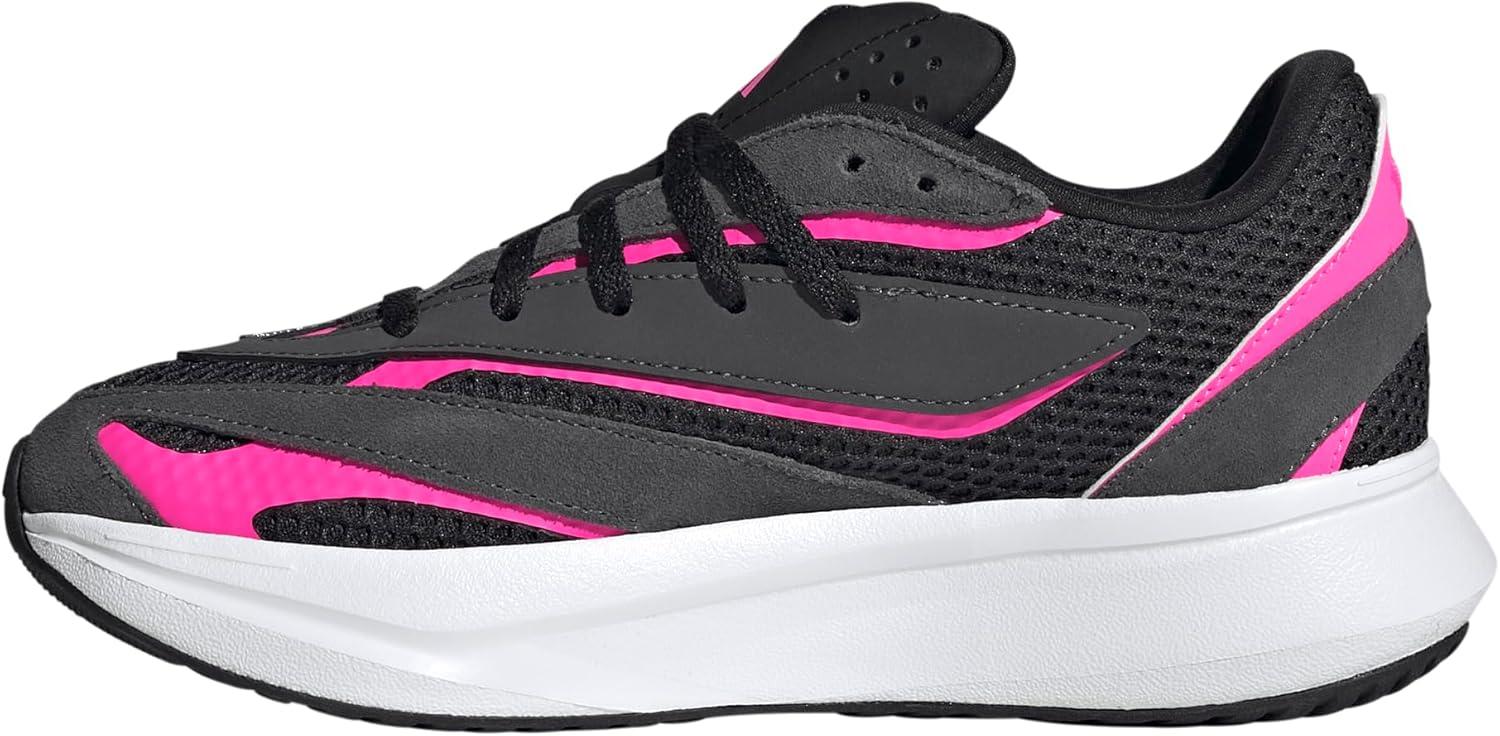 imageadidas Boys Lightblaze Lace Up SneakersBlackIron MetallicLucid Pink
