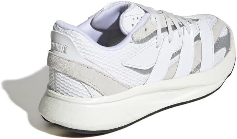 imageadidas Boys Lightblaze Lace Up SneakersCrystal WhiteWhiteSilver Metallic