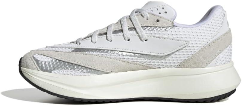 imageadidas Boys Lightblaze Lace Up SneakersCrystal WhiteWhiteSilver Metallic