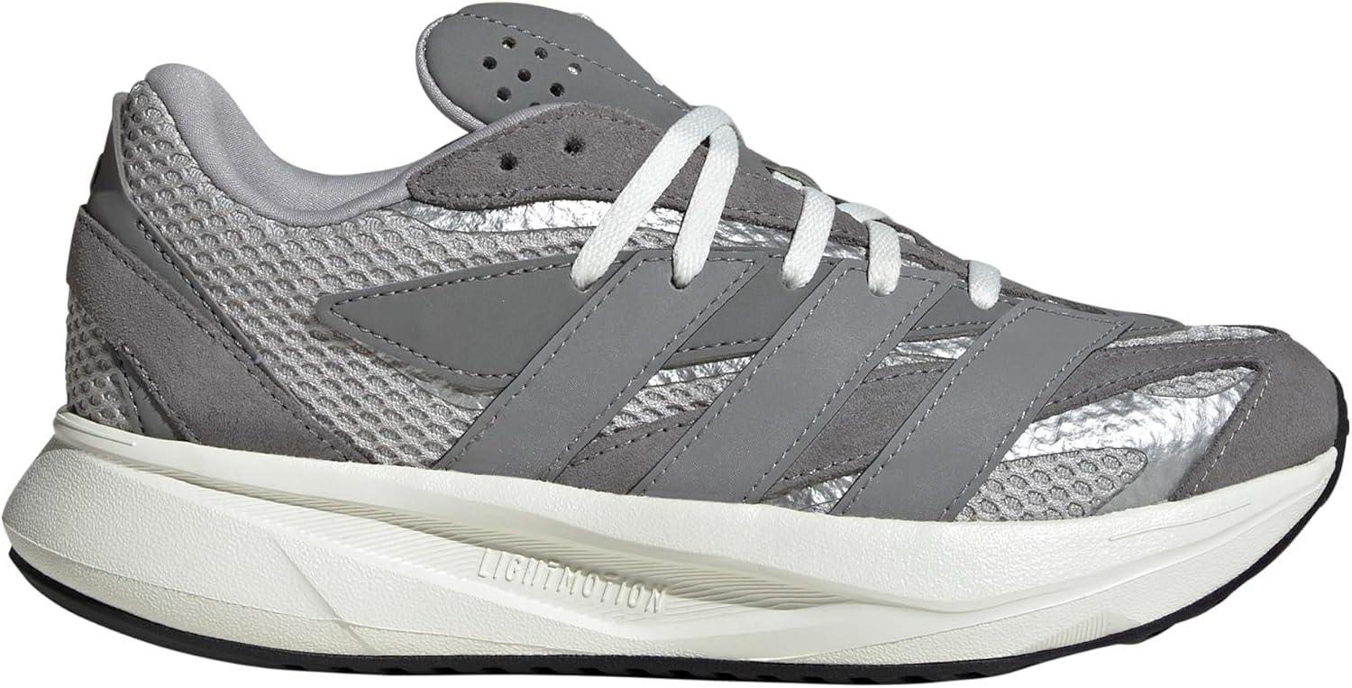 imageadidas Boys Lightblaze Lace Up SneakersGreyGreySilver Metallic