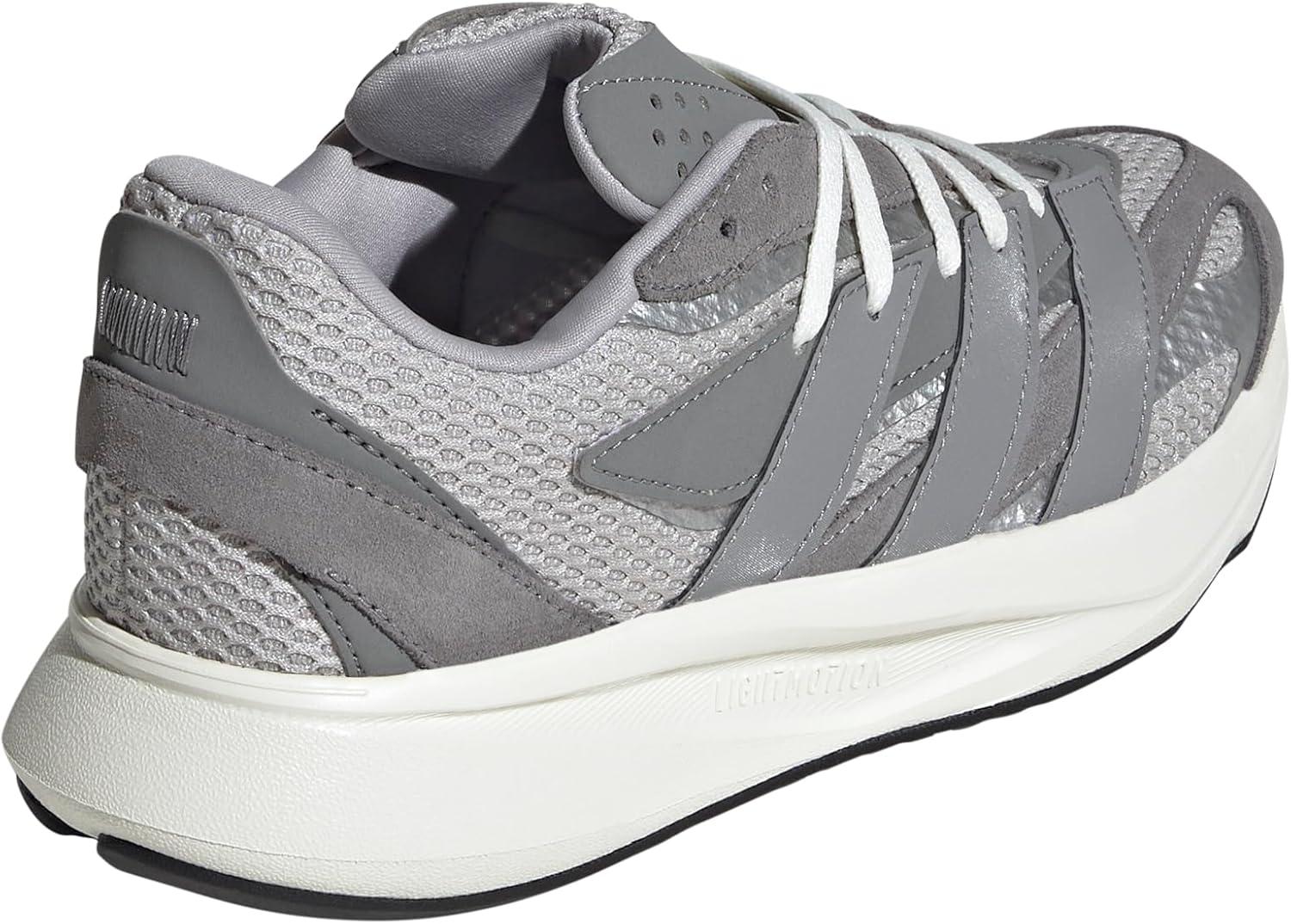 imageadidas Boys Lightblaze Lace Up SneakersGreyGreySilver Metallic