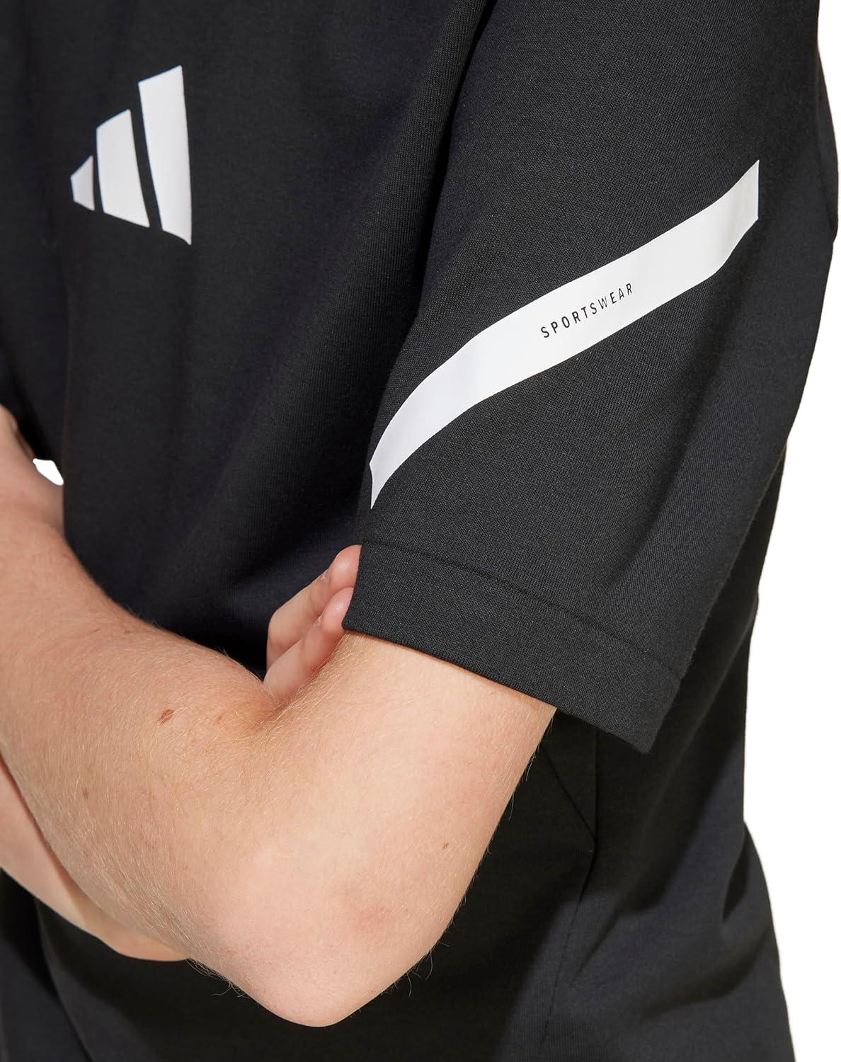 imageadidas Boys Zne TShirtBlackWhite