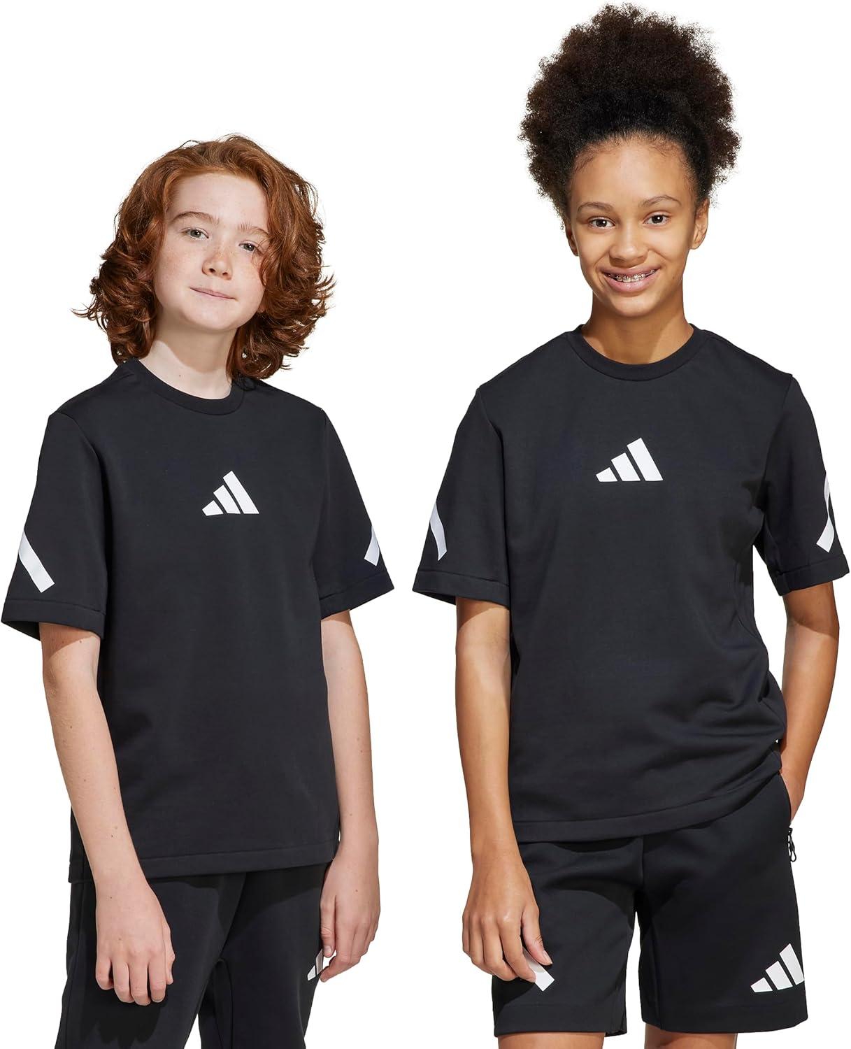 imageadidas Boys Zne TShirtBlackWhite