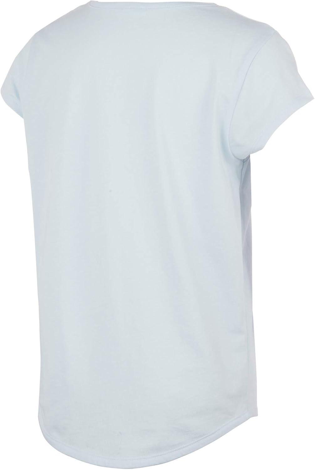imageadidas Girls Short Sleeve Cotton Scoop Neck Tee TShirtSky Tint