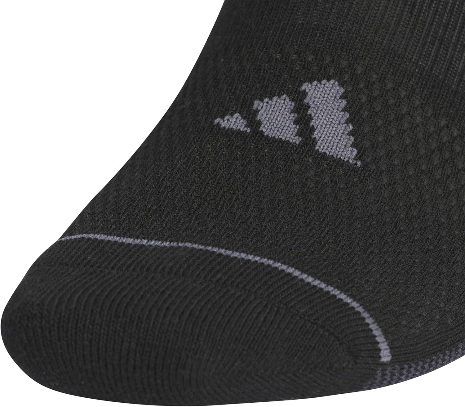 imageadidas Mens All Day Training Super No Show Socks sport performance liner height socks for running 3PairBlackOnix GreyNight Grey