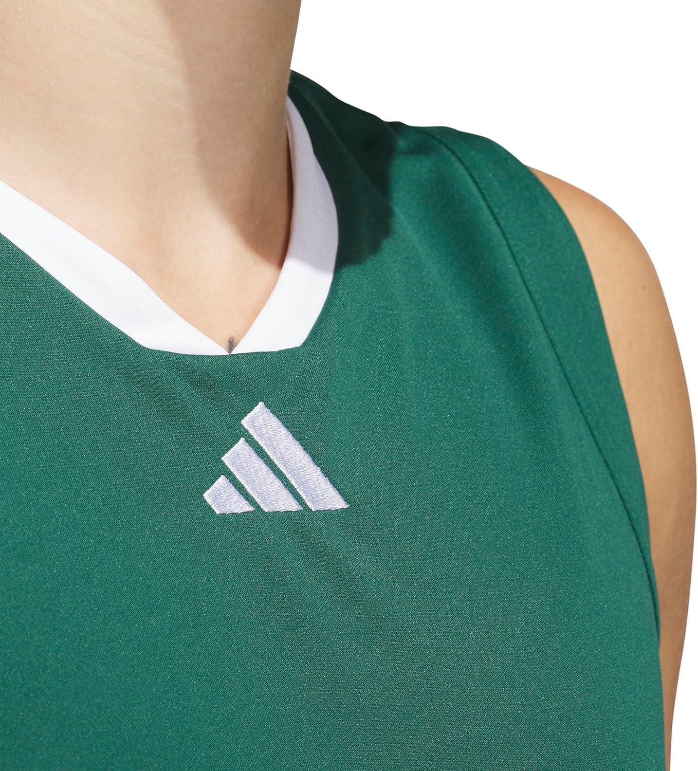 imageadidas Mens Basketball Legends 3Stripes Tank TopTeam Dark GreenWhite