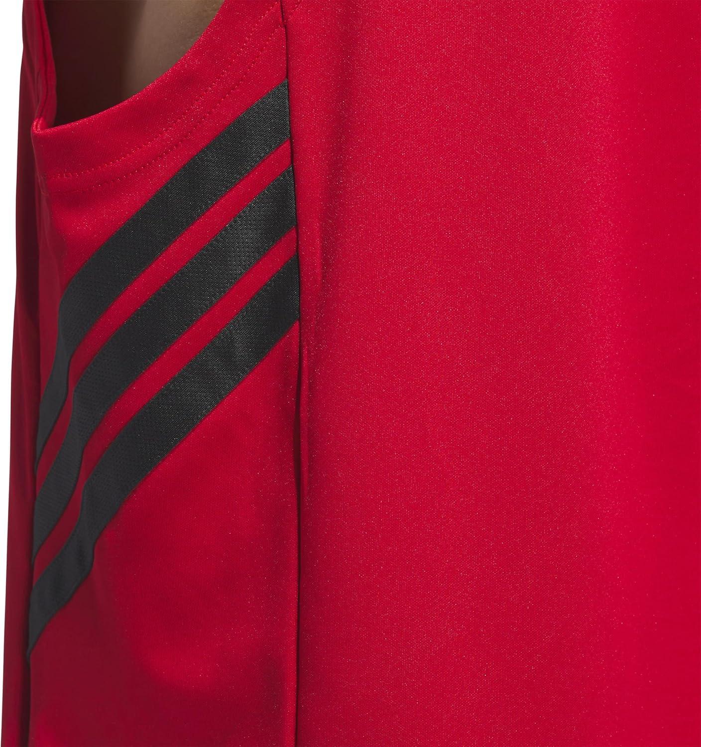 imageadidas Mens Basketball Legends 3Stripes Tank TopTeam Power RedBlack