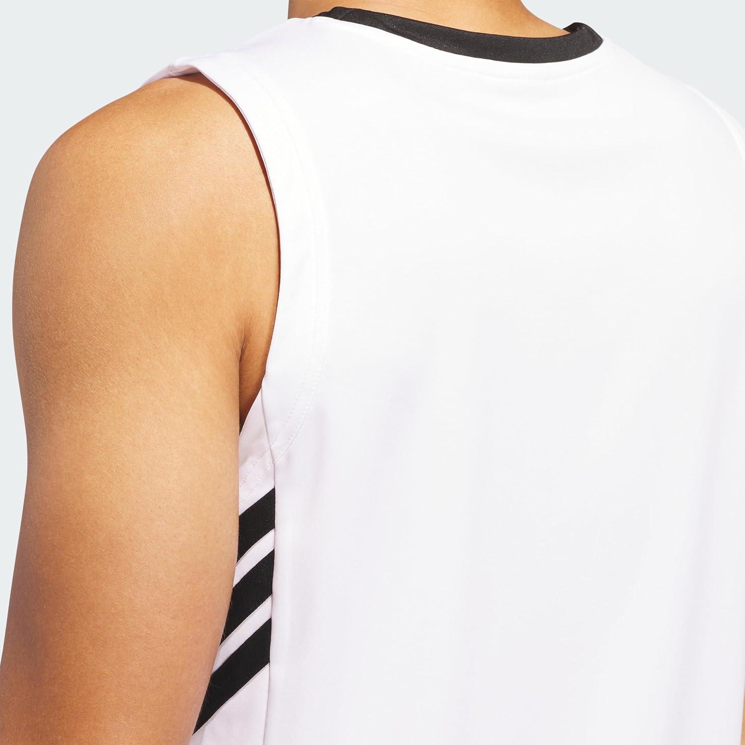 imageadidas Mens Basketball Legends 3Stripes Tank TopWhite Black