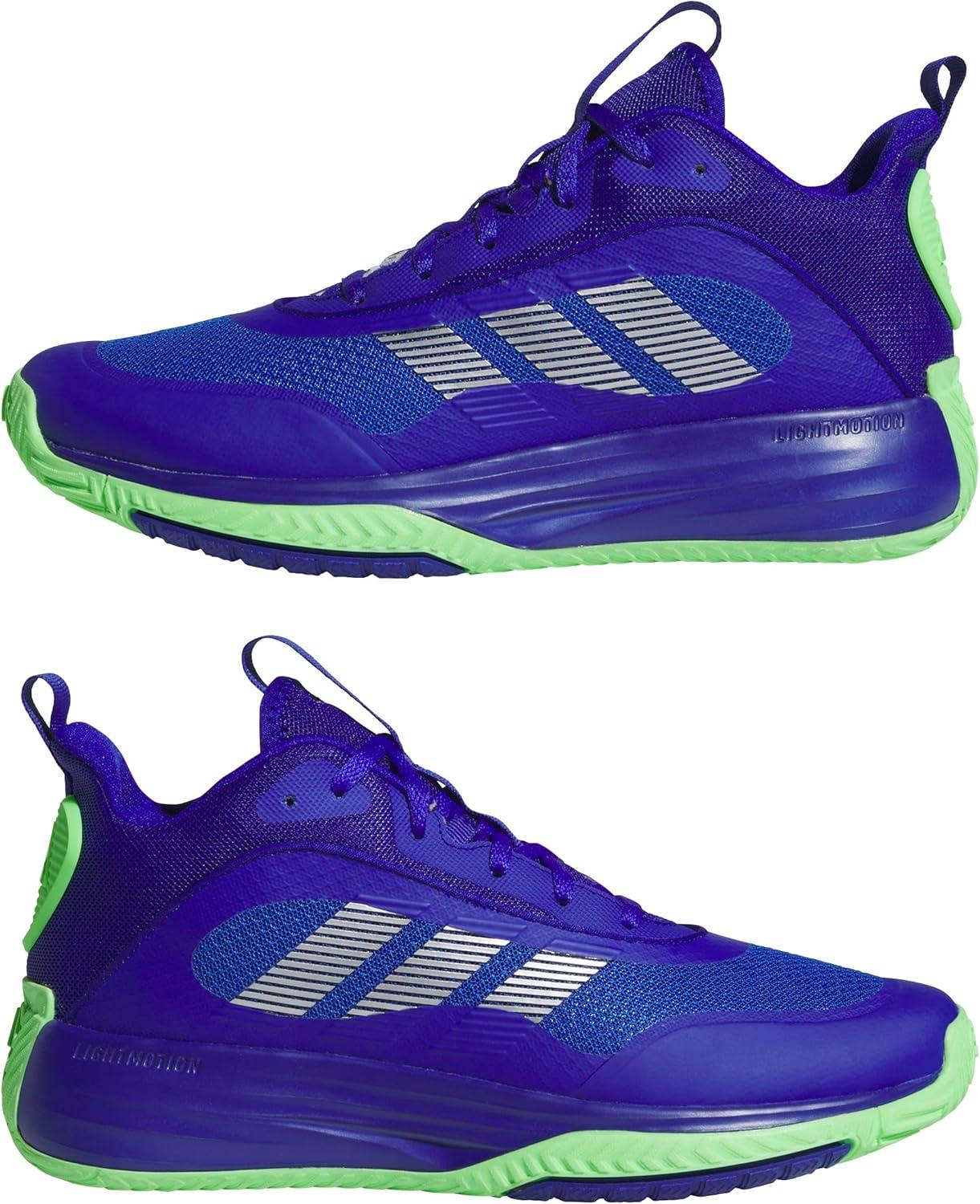imageadidas Mens Own The Game 30 Mid Top BasketballLucid BlueSilver MetallicLime Burst