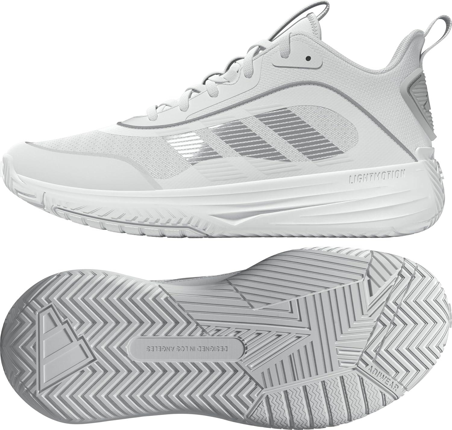 imageadidas Mens Own The Game 30 Mid Top BasketballWhiteSilver MetallicGrey
