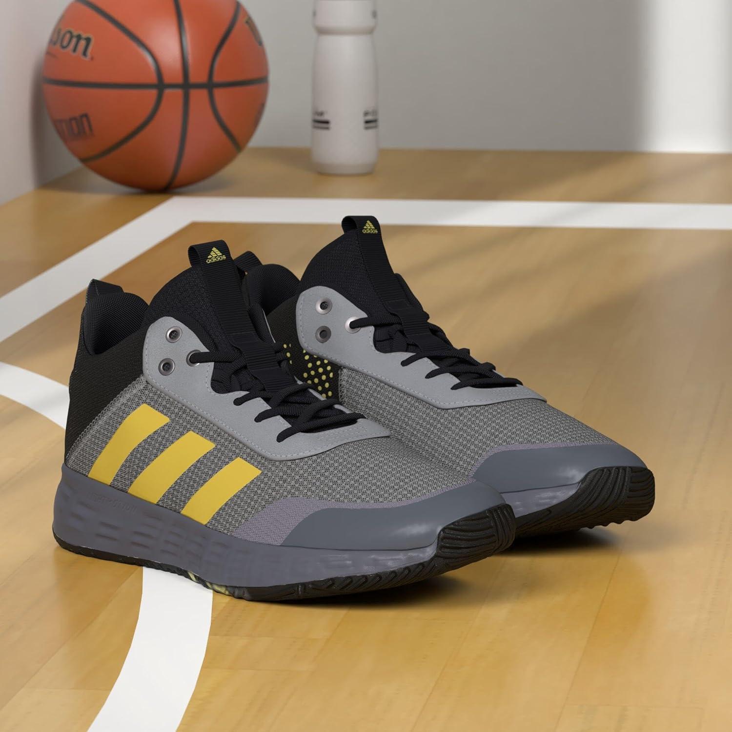 imageadidas Mens Ownthegame Basketball ShoeGrey Five Matte Gold Core Black