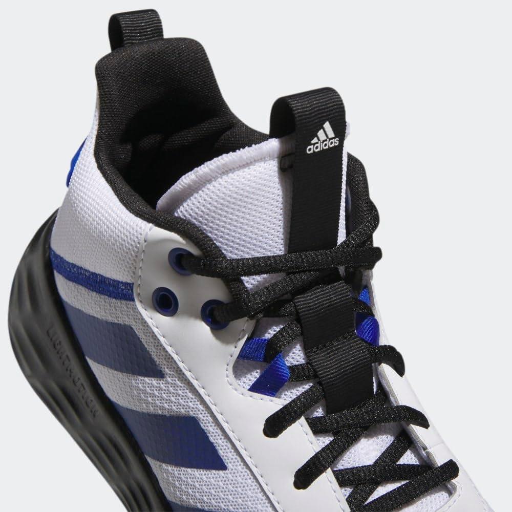 imageadidas Mens Ownthegame Basketball ShoeWhiteTeam Royal BlueCore Black
