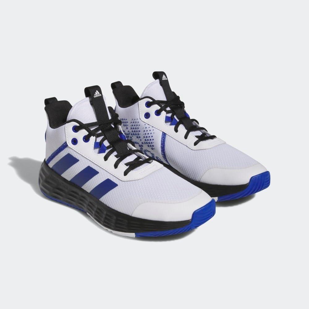imageadidas Mens Ownthegame Basketball ShoeWhiteTeam Royal BlueCore Black