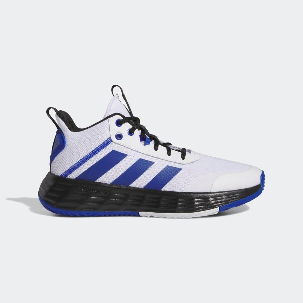 imageadidas Mens Ownthegame Basketball ShoeWhiteTeam Royal BlueCore Black