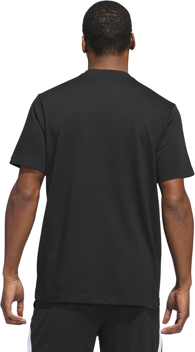 imageadidas Mens Tall Size Worldwide Hoops Logo Graphic Basketball TShirtBlack
