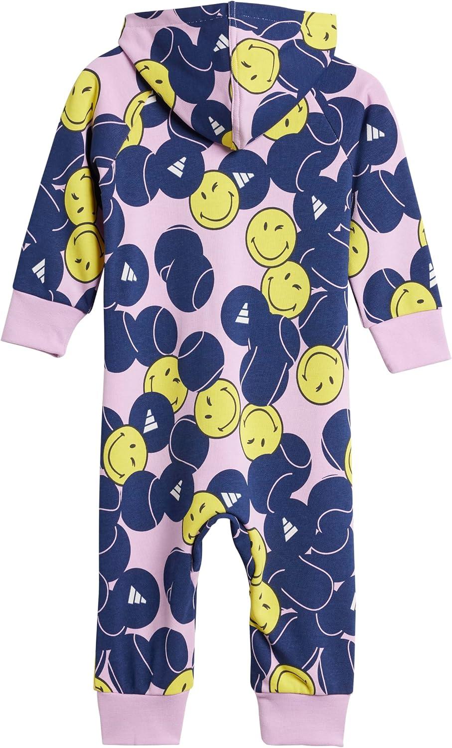 imageadidas Unisex Baby Smiley World OnesieBliss LilacDark BlueBright Yellow