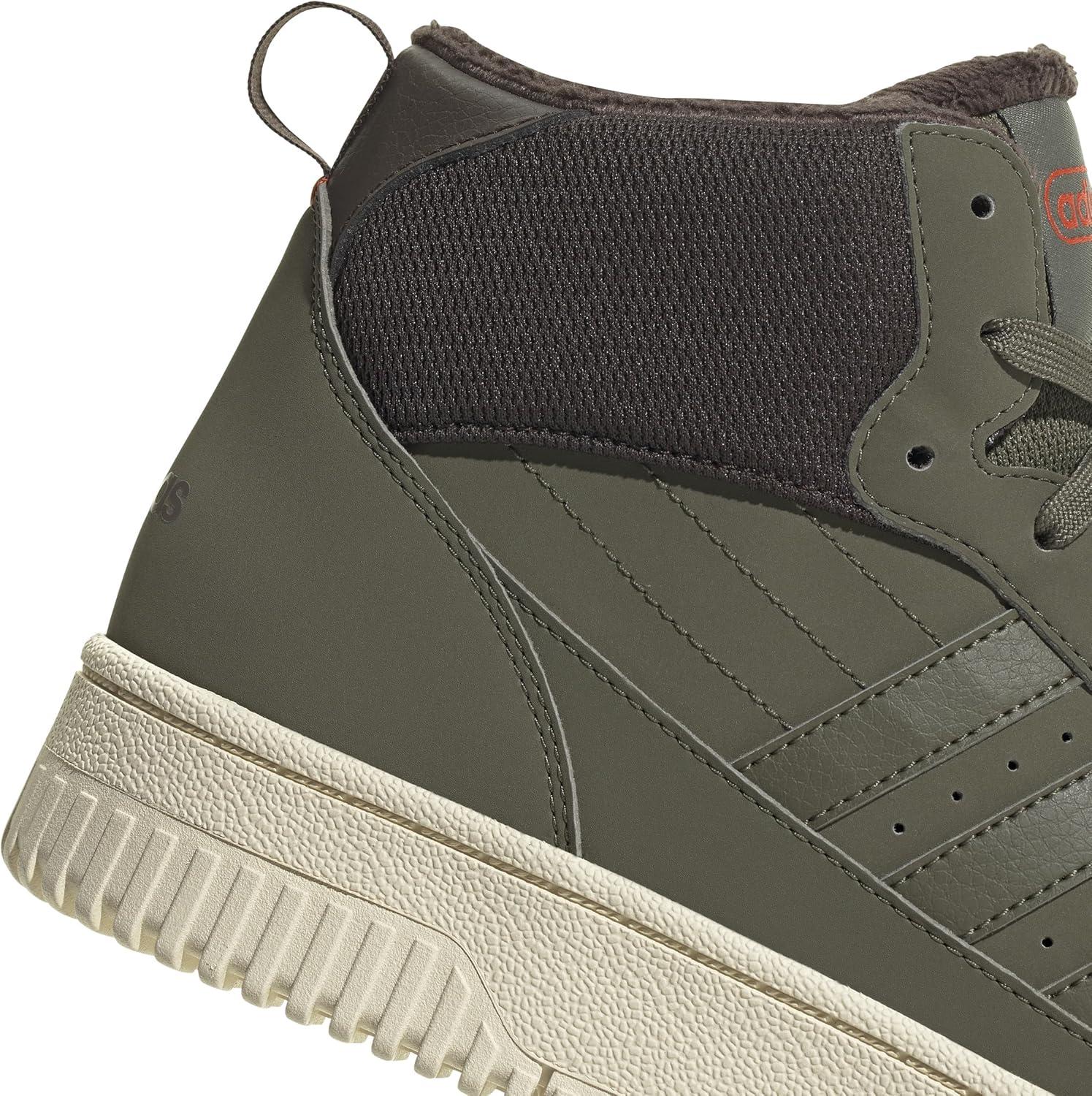 imageadidas UnisexAdult Break Start Mid Top Winterized SneakerOlive StrataDark BrownCream White