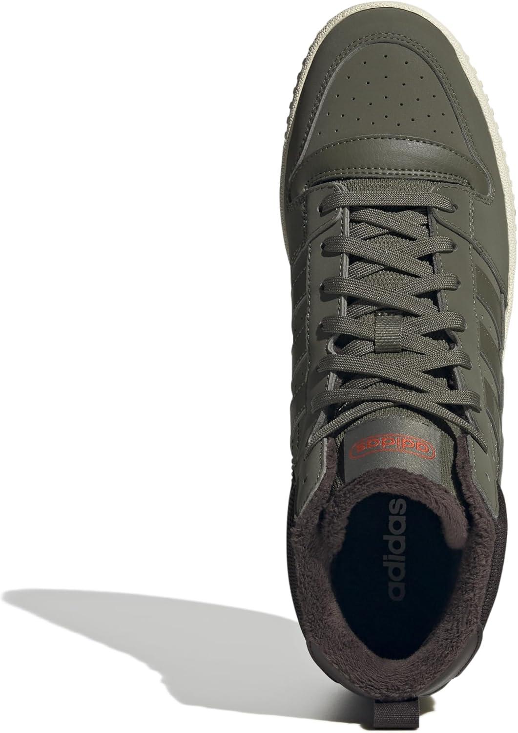 imageadidas UnisexAdult Break Start Mid Top Winterized SneakerOlive StrataDark BrownCream White