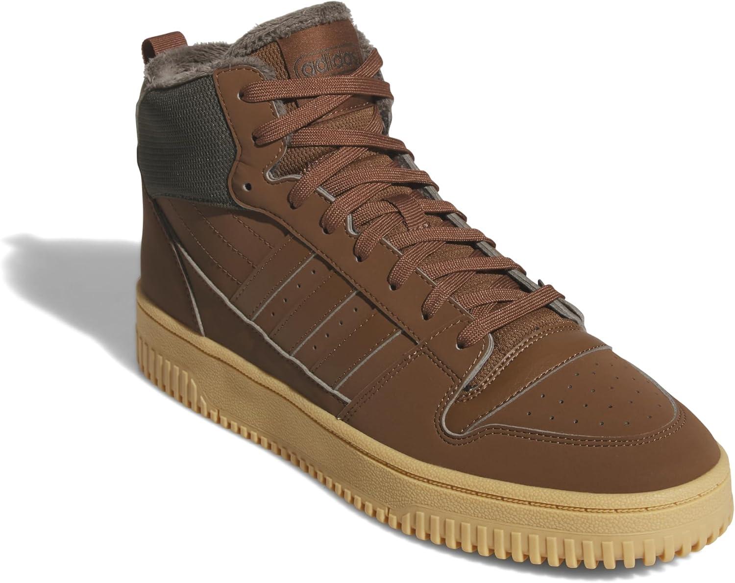 imageadidas UnisexAdult Break Start Mid Top Winterized SneakerPreloved BrownShadow OliveGum