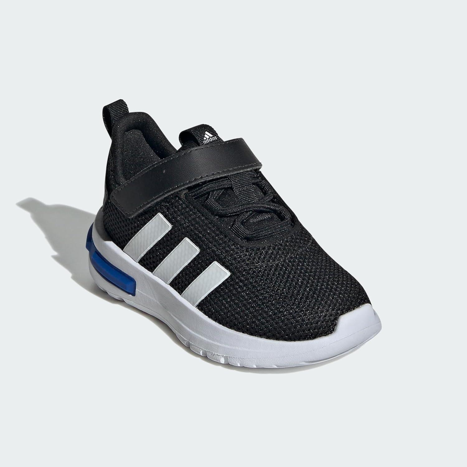 imageadidas UnisexChild Racer Tr23 Little Big Kid SneakerBlackWhiteTeam Royal Blue
