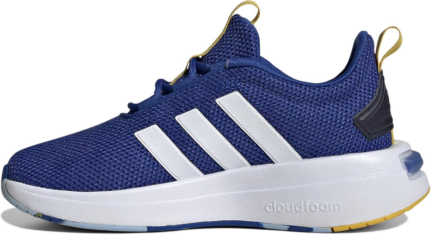 imageadidas UnisexChild Racer Tr23 Little Big Kid SneakerTeam Royal BlueWhiteUtility Yellow