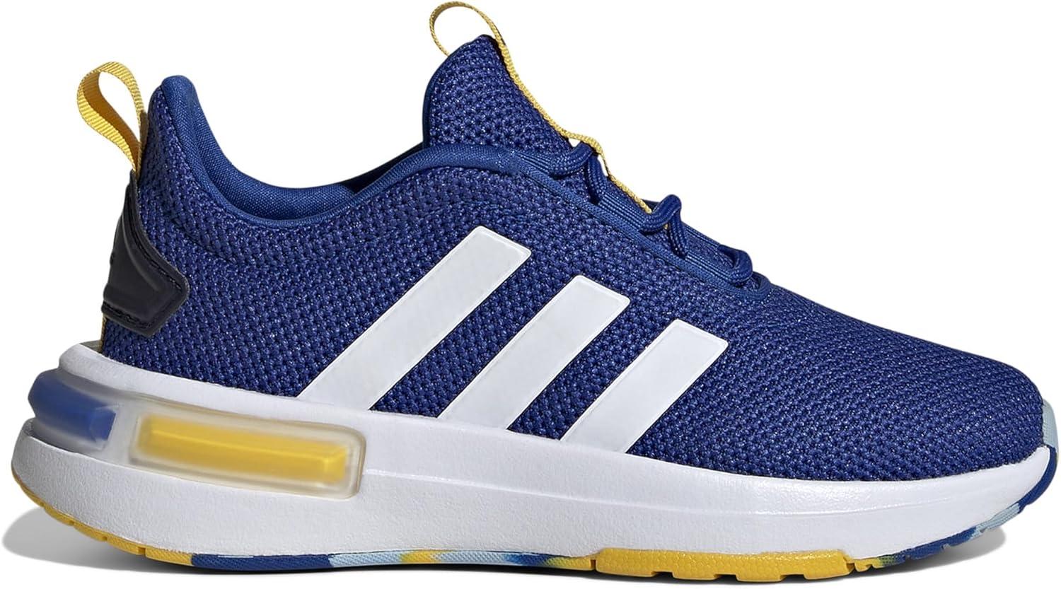 imageadidas UnisexChild Racer Tr23 Little Big Kid SneakerTeam Royal BlueWhiteUtility Yellow
